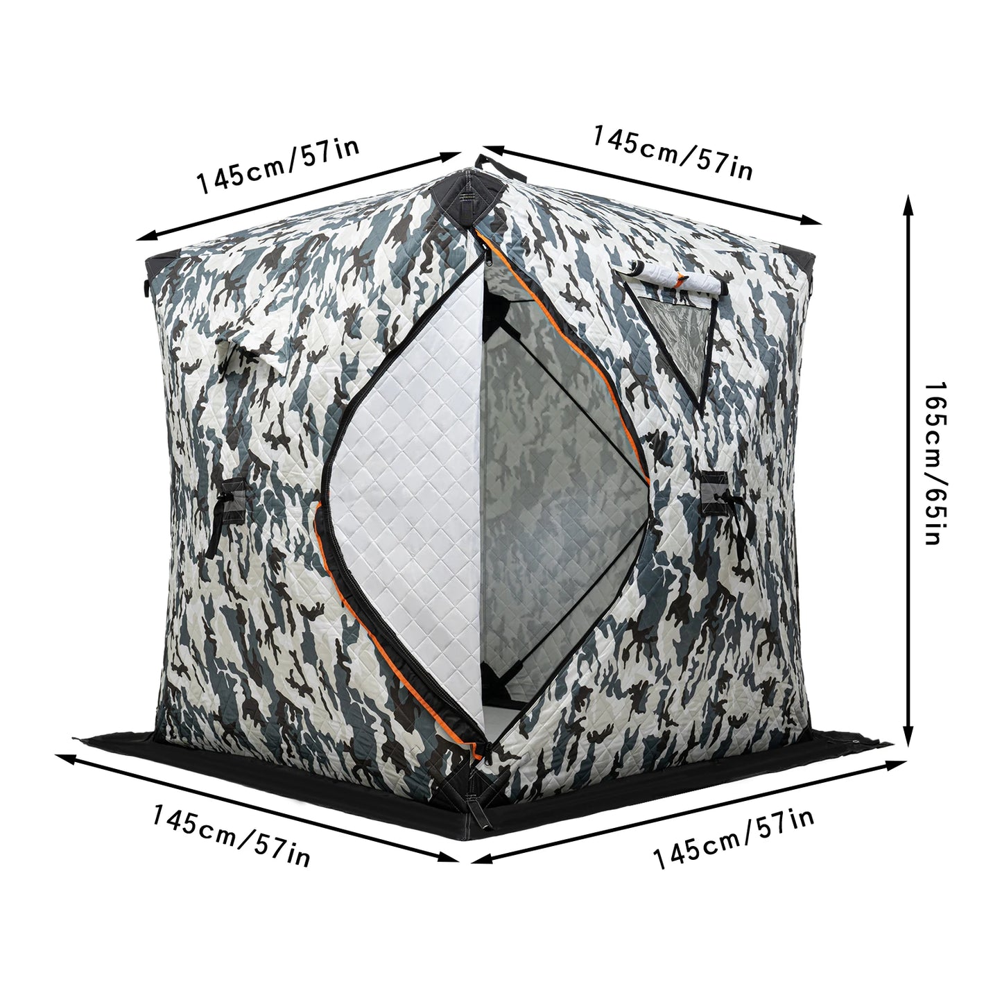 Ice Fishing Insulated Tent, 1-2 Person Shelter Portable
