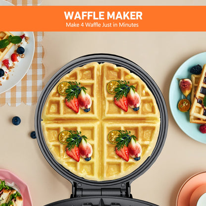 Electric Nonstick 8-inch Waffle Maker, Belgian Waffles