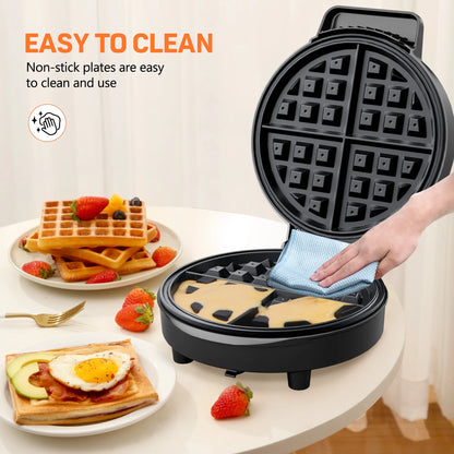 Electric Nonstick 8-inch Waffle Maker, Belgian Waffles