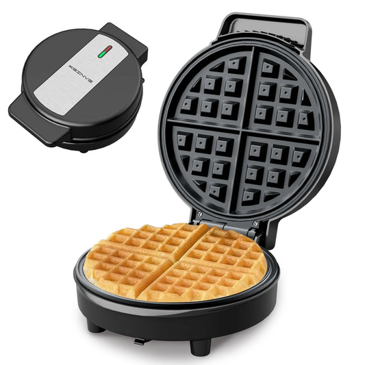 Electric Nonstick 8-inch Waffle Maker, Belgian Waffles