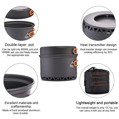 Outdoor Cooking Set Heat Cooker Travel Tableware