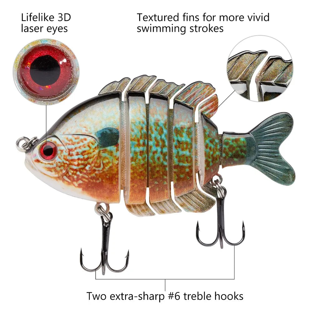 Bassdash SwimPanfish Multi Jointed Panfish Bluegill Swimbaits