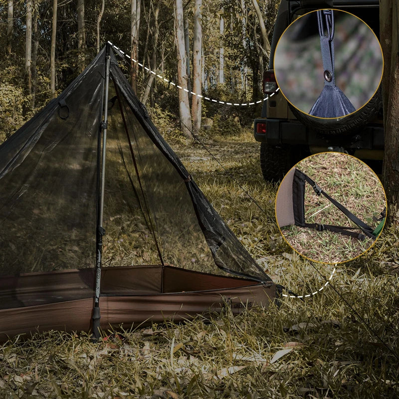 1-Person Mesh Inner Tent Camping Shelter