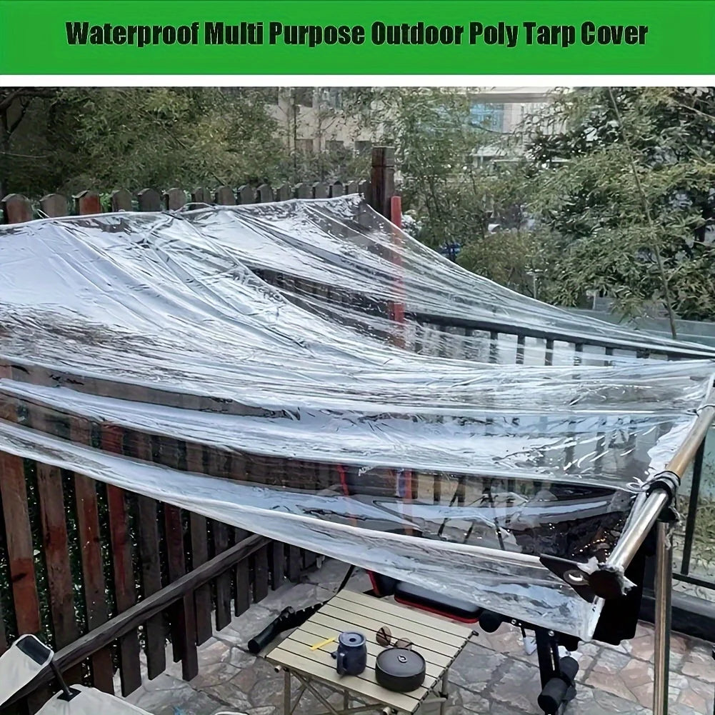 Thickened Transparent Waterproof Tarp with Sealing Ring
