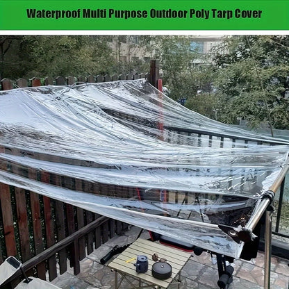 Thickened Transparent Waterproof Tarp with Sealing Ring