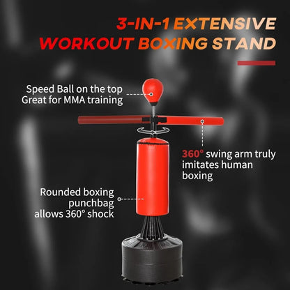 Freestanding Punching Bag with Speed Ball
