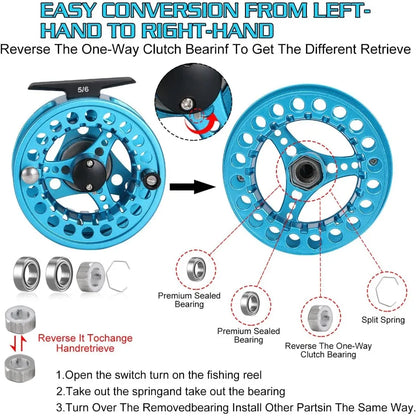 Fly Fishing Combo Starter Kit 9' Fly Rod