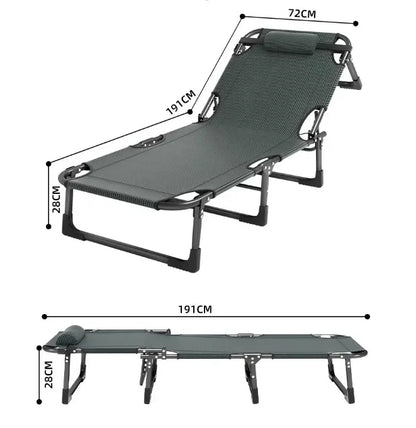 Portable Folding Camping Cot with 4-Position Adjustable