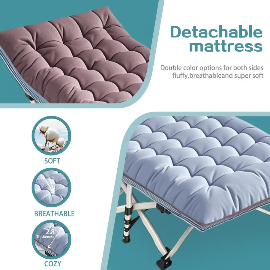 Camping Cot with Comfortable Mattress XXL Sleeping