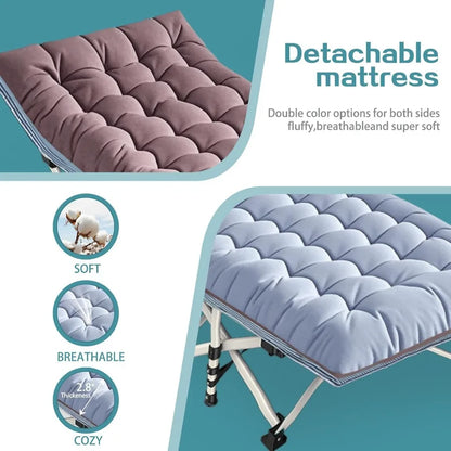 Camping Cot with Comfortable Mattress XXL Sleeping
