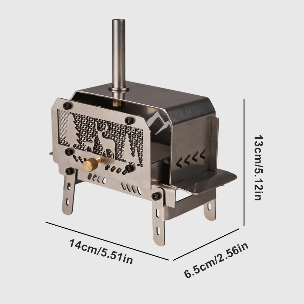 Wood Burning Stove Stainless Steel Camping