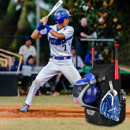 Baseball Equipment Bag Backpack with Shoe Compartment