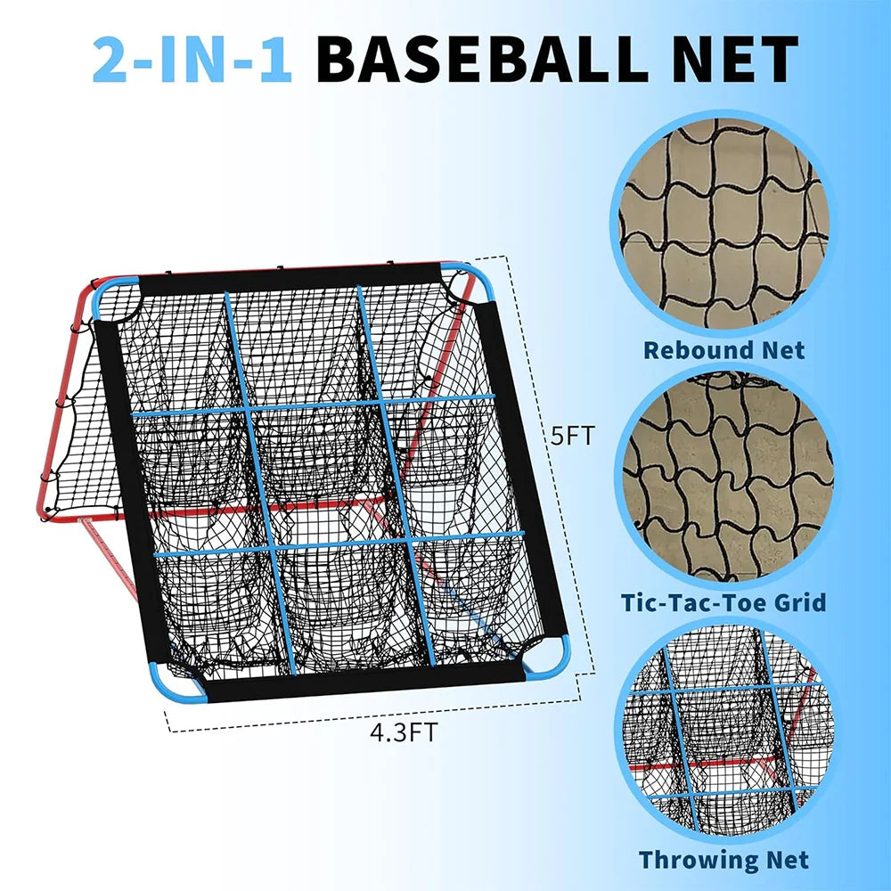 Baseball Softball Rebounder Net 9 Hole Strike Zone