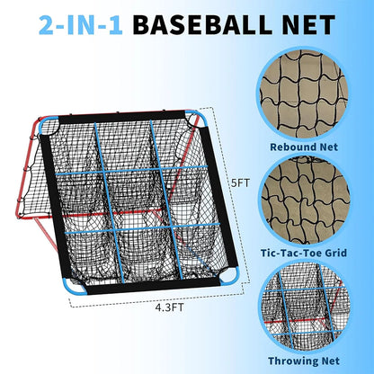 Baseball Softball Rebounder Net 9 Hole Strike Zone