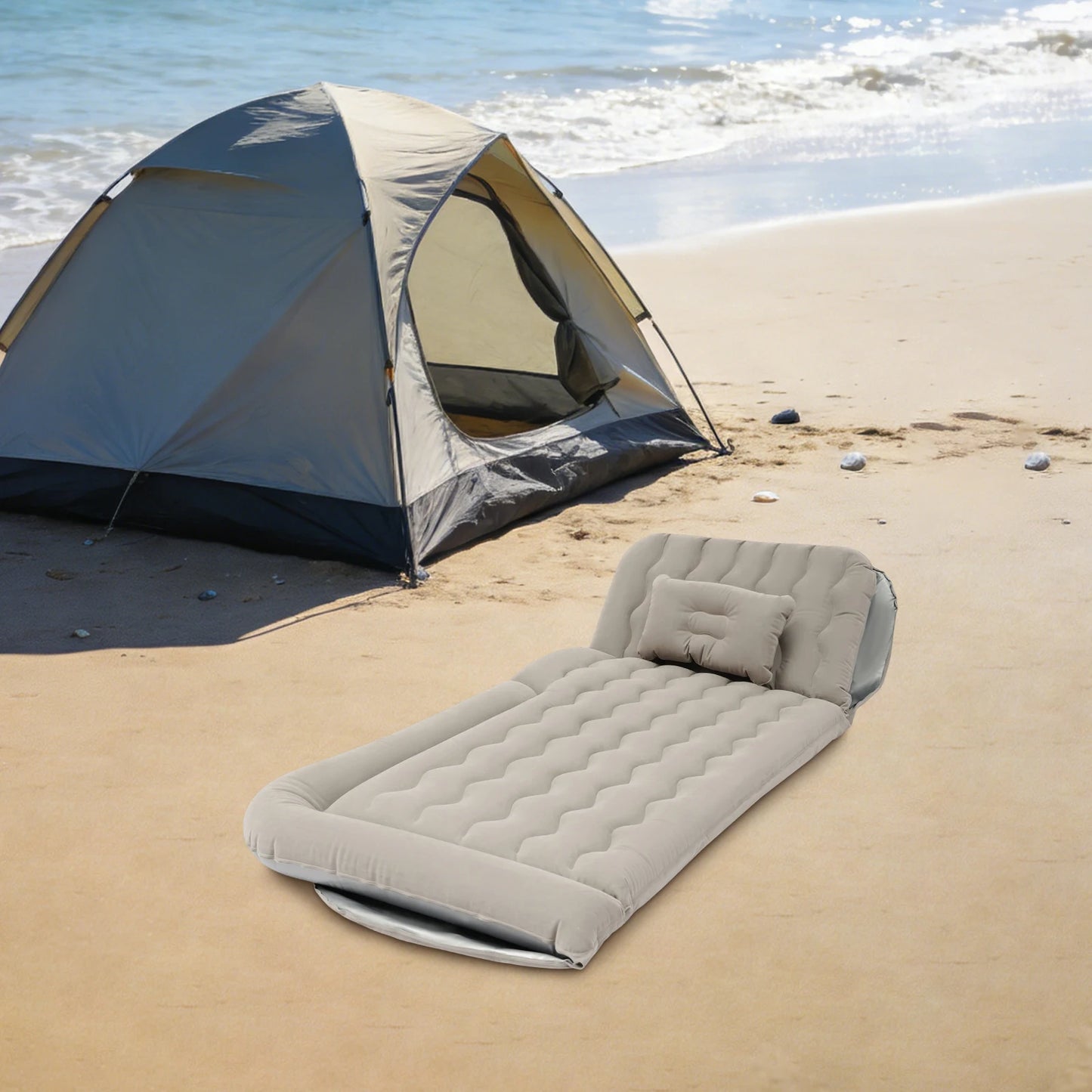 Inflatable SUV Air Mattress Complete Camping  Kit