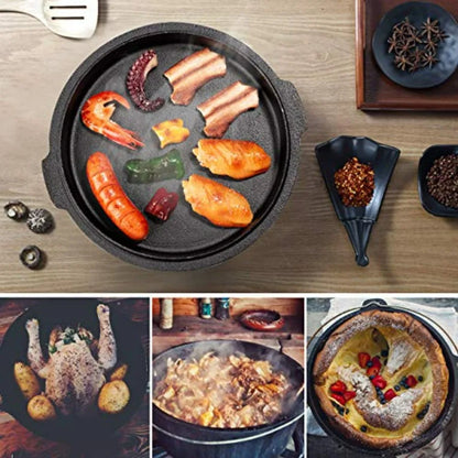 Camp Dutch Oven Pre Seasoned Cast Iron Lid