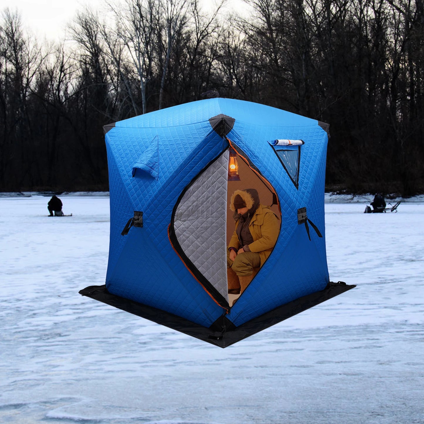 Ice Fishing Insulated Tent, 1-2 Person Shelter Portable