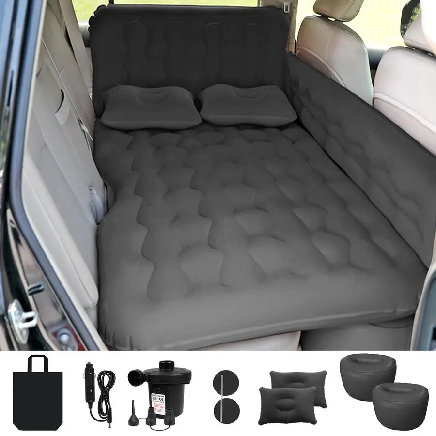 Car Air Mattress with Electric Pump, 2 Inflatable Pillows