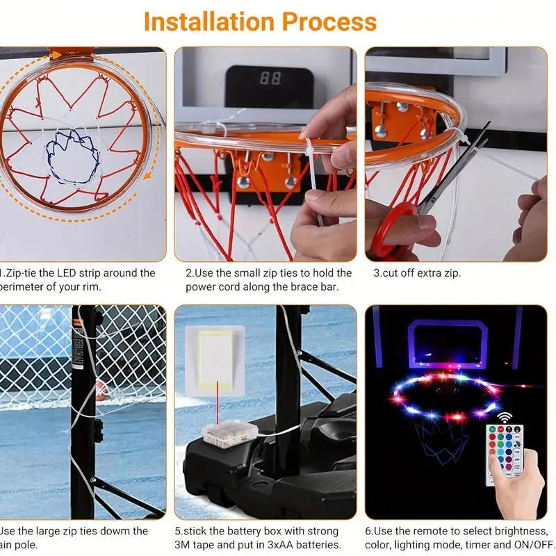 Light Up Basketball Rim Light Remote Control
