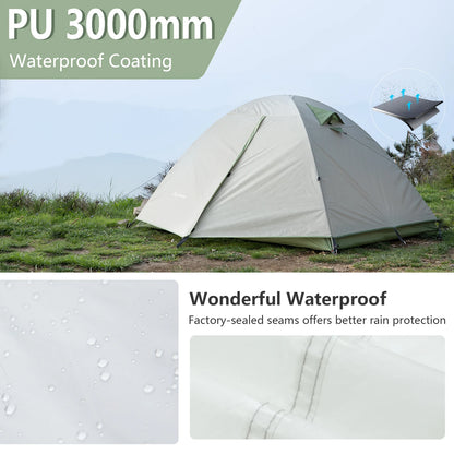 Camping Tent 2 Person Double Layer Waterproof Portable
