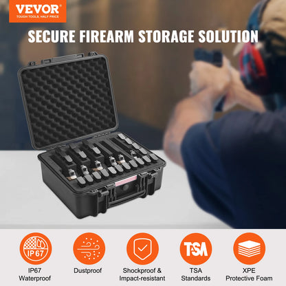 Waterproof Dustproof Hard Gun Case, Lockable Case