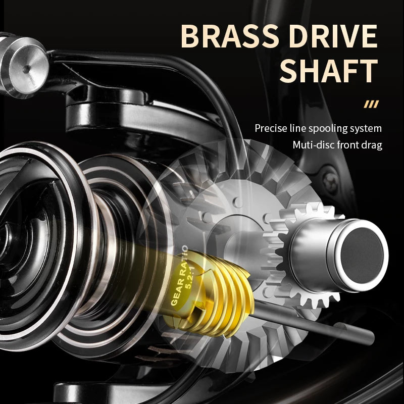 Metal 5.2:1 Gear Ratio 1000-7000 Fishing reels