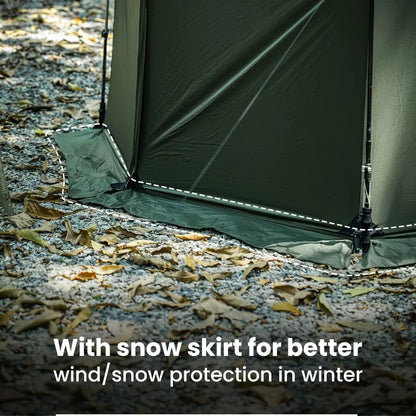 TEGIMEN Hammock Hot Tent with Stove Jack - Spacious Versatile Wall Tent with Snow Skirt for Cold Weather Camping 3000mm Waterpr