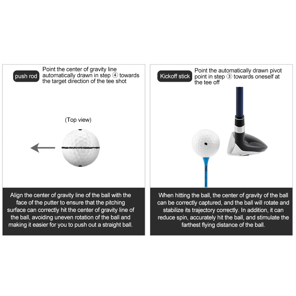 Golf Ball Line Marker Finds Gravity Distribution
