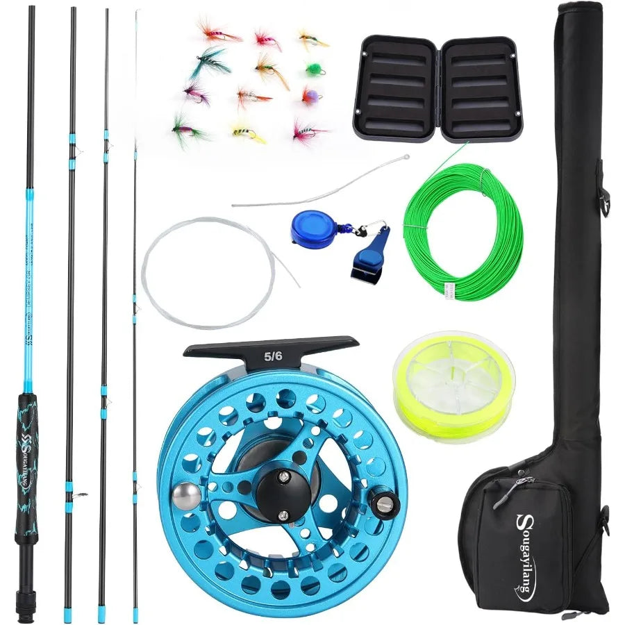 Fly Fishing Combo Starter Kit 9' Fly Rod