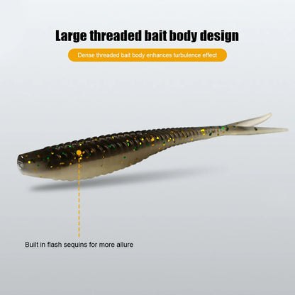 61pcs/set Artificial Lure Hook Fork Tail Bait