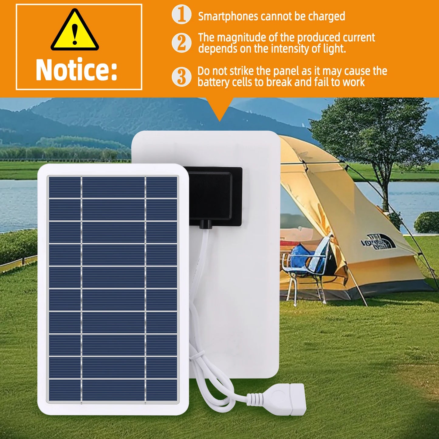 Solar Panel Waterproof Portable Battery Charging Bank