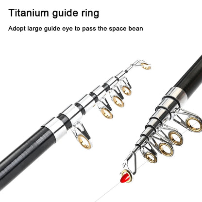 Portable Folding Telescopic Fly-Fishing Poles with Reel