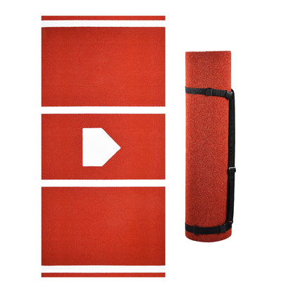 Baseball Practice Mat Anti-Slip with Home Plate