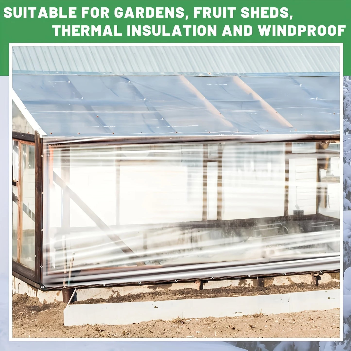 Thickened Transparent Waterproof Tarp with Sealing Ring