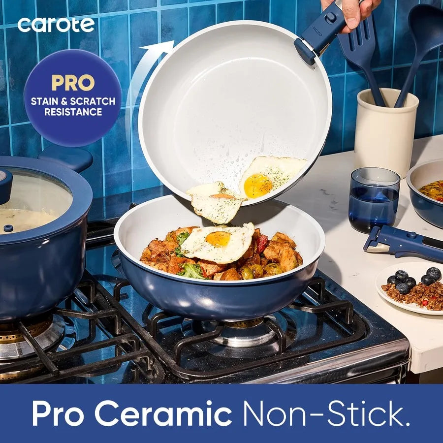 Non-Toxic Cookware with Detachable Handles
