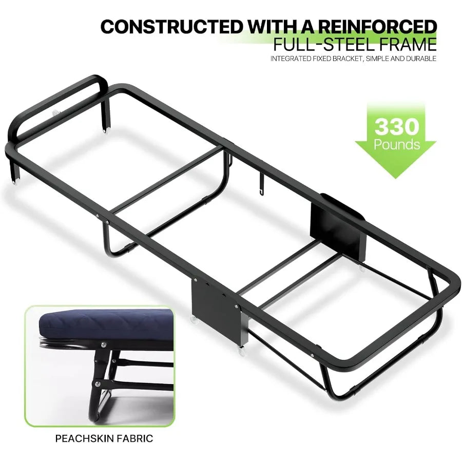 Folding Cot for Adults with Mattress