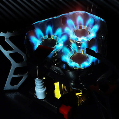 6800W Mini 3 Heads Gas Stove Portable Folding