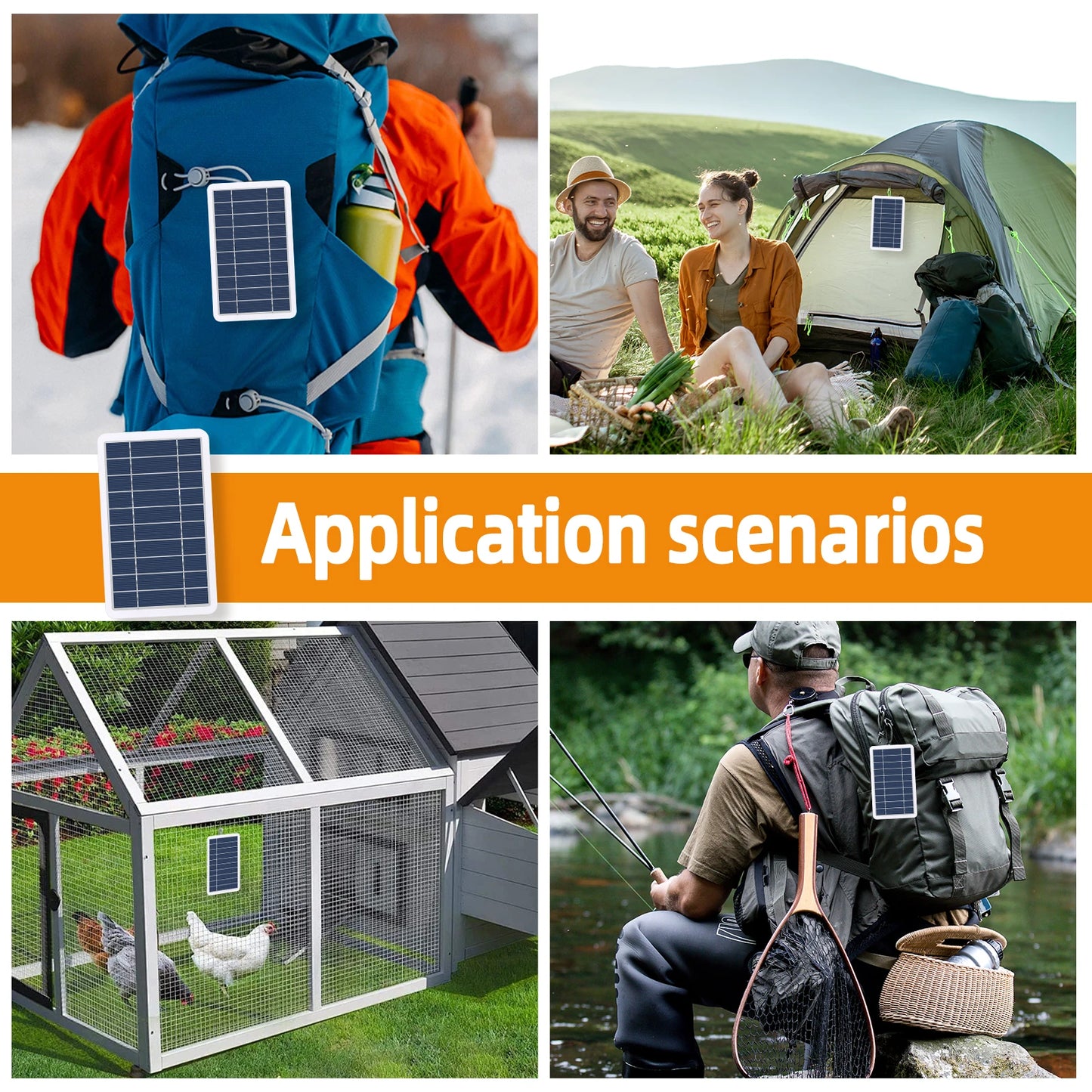 Solar Panel Waterproof Portable Battery Charging Bank