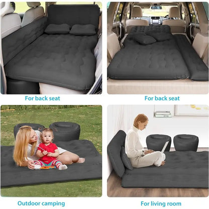 Car Air Mattress with Electric Pump, 2 Inflatable Pillows