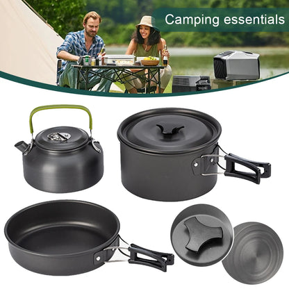 3PCS Outdoor Camping Pot Set