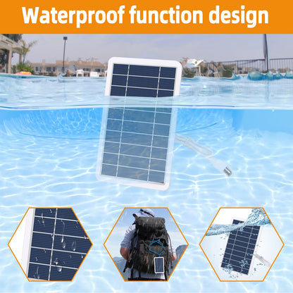 Solar Panel Waterproof Portable Battery Charging Bank