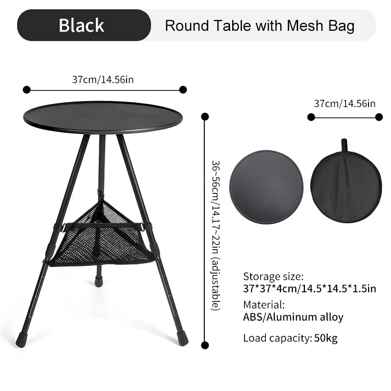 Portable Folding Adjustable Table for Camping Picnic