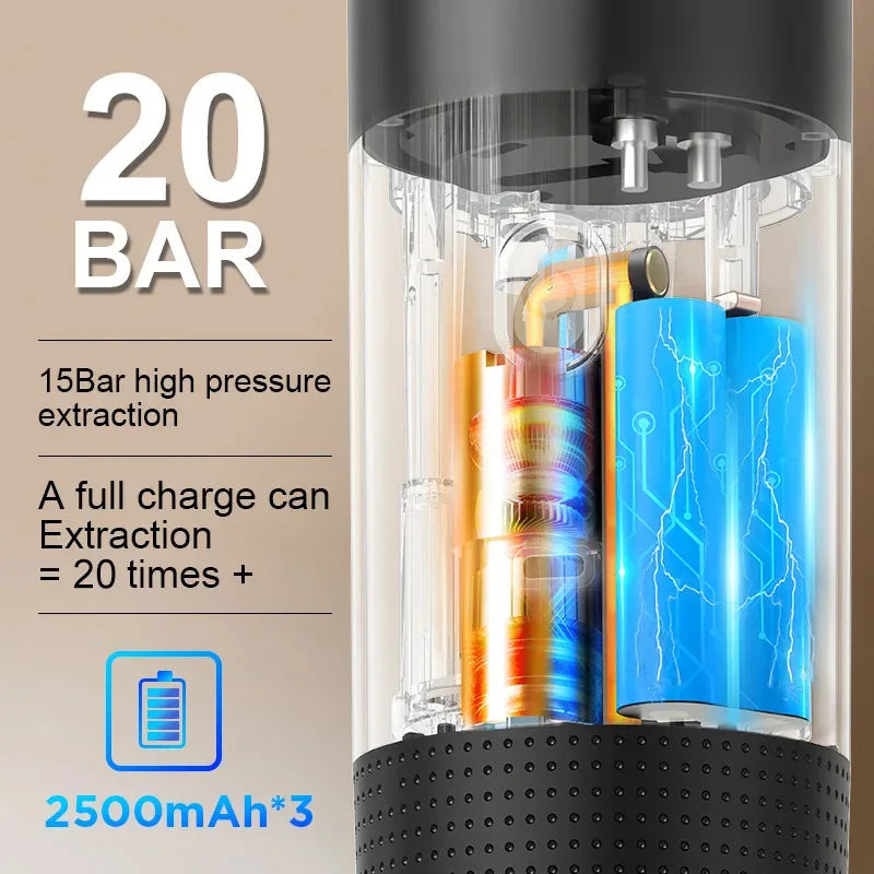 Portable Wireless Electric Espresso Coffee Machine For Travel