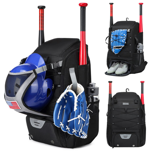 Baseball Equipment Bag Backpack with Shoe Compartment