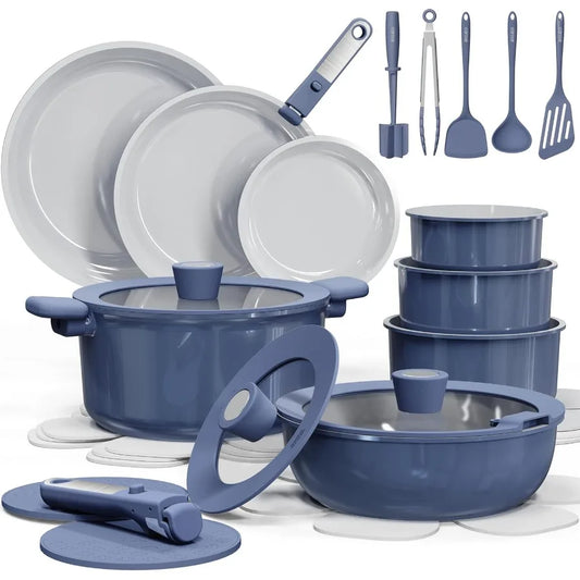 Non-Toxic Cookware with Detachable Handles