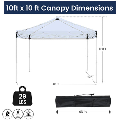 10x10 Pop Up Canopy Tent, Instant Shade Tent