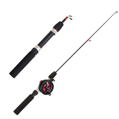 Ice Fishing Rod With Reel Folded Mini Telescopic