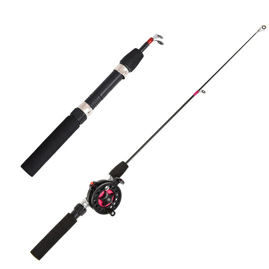 Ice Fishing Rod With Reel Folded Mini Telescopic