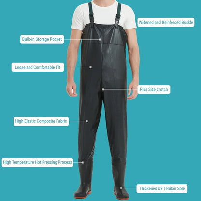 Anti-slip Fishing Waders Waterproof Chest Wader with Boot