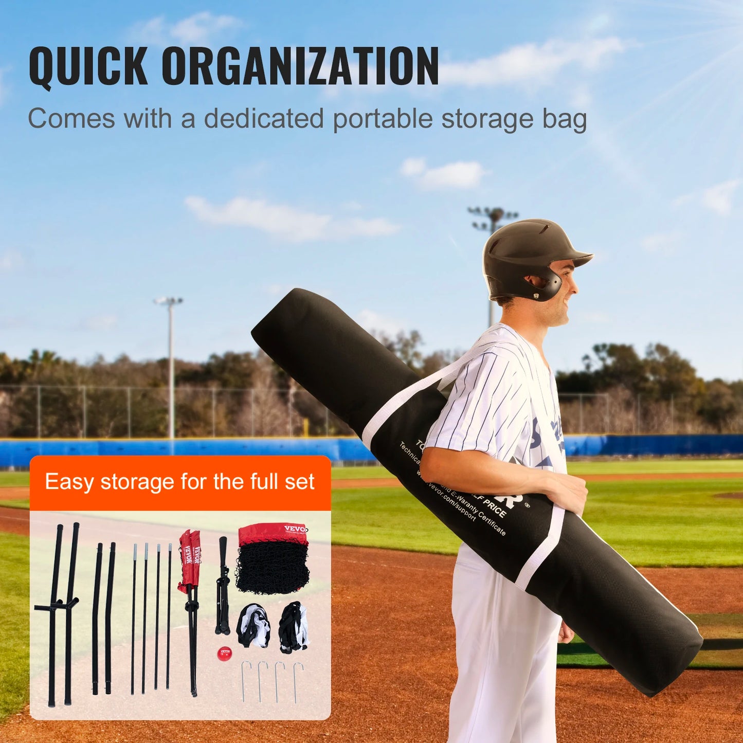 7ft x 7ft Portable Baseball Softball Practice Training Net